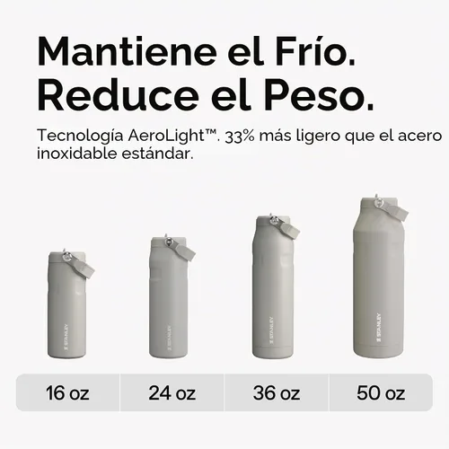 Vista 7 de STANLEY - Botella de agua IceFlow Flip Straw 2.0 con pajilla abatible, abertura más grande, acero inoxidable aislado, sin bisfenol A, 16 onzas