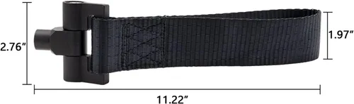 Vista 5 de x xotic tech Correa de remolque negra estilo JDM con adaptador de orificio de remolque compatible con Mitsubishi Lancer Evolution o Nissan GT-R R35