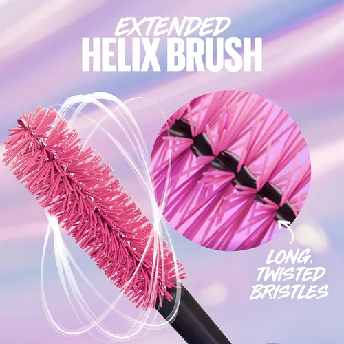 Vista 4 de Máscara de pestañas lavable The Falsies Surreal Extensions de Maybelline, máscara de volumen y alargamiento, maquillaje, negro más negro, 1 unidad