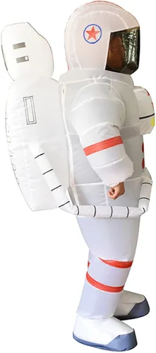 Vista 4 de Turtle Market - Disfraz inflable de astronauta para adultos, unisex, hecho de poliéster impermeable, talla única para la mayoría de los adultos