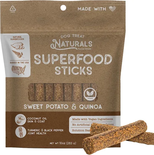 Vista 12 de Dog Treat Naturals Palitos de superalimento, carne de res y calabaza, bolsa de 10 onzas, palitos masticables para perros, totalmente naturales