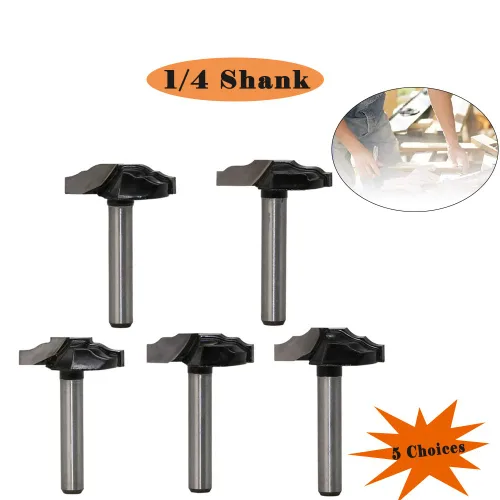 Vista 4 de Fresa de carburo profesional para carpintería de 1/4 pulgadas vástago