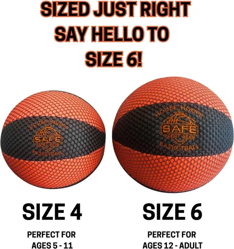 Vista 5 de Safe Sport Gear La Canasta de Baloncesto de Casa - HouseHoops Baloncesto - Textura y Rebote Realistas - No Rayará ni Dañará Pisos y Paredes