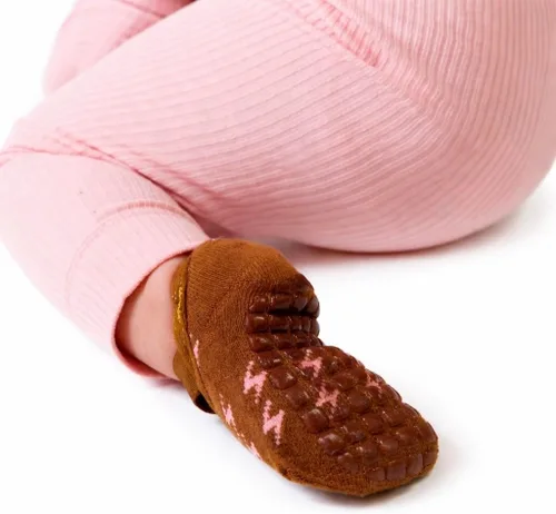 Vista 12 de Calcetines para caminar para bebés, caja de regalo, calcetines con pinzas antideslizantes antideslizantes 2 pares para niños y niñas de 6 a 24