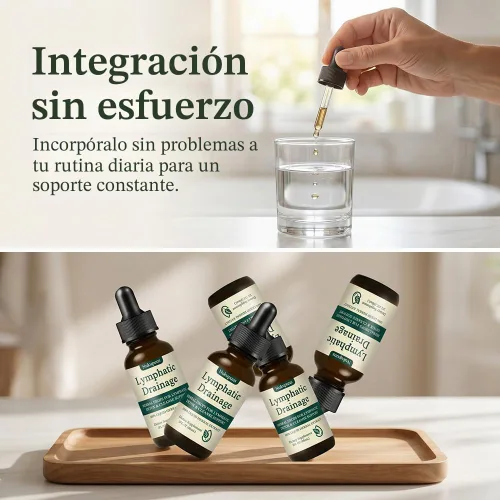 Vista 3 de Gotas de drenaje linfático, suplementos de drenaje linfático, apoyo del sistema linfático de mezcla de hierbas, drenaje linfático, vegano y sin OMG