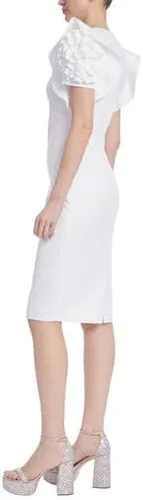 Vista 6 de Badgley Mischka Funda con mangas rosetas con volantes