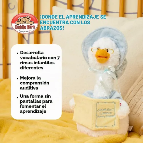 Vista 3 de Azul Madre Ganso peluche de Animated cb42860 recites 7 Historias Nursery Rhymes