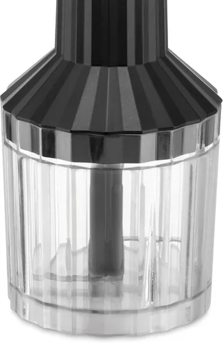 Vista 4 de Alessi Plissé MDL10SB/US - Batidora de mano con jarra medidora, batidor y picador en resina termoplástica, enchufe estadounidense 200W, negro