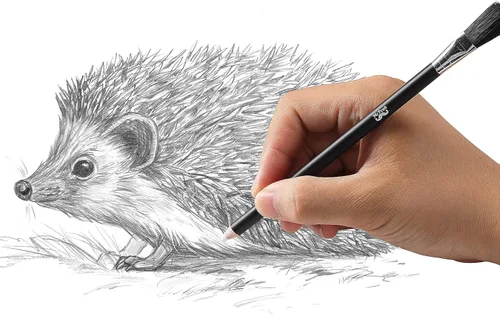 Vista 8 de Mr. Pen - Lápiz borrador de detalles, paquete de 2, borradores de precisión con pincel y sacapuntas para artistas y principiantes, ideal para borrar