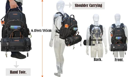 Vista 9 de Mochila de herramientas y rollo de herramientas, socio perfecto a la moda