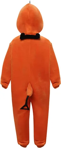 Vista 4 de Wolancy Pijama Pochita para adultos, disfraz de motosierra, overol de franela para mujer y hombre