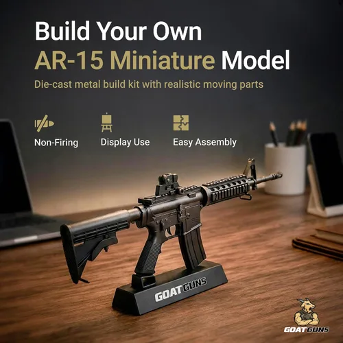 Vista 2 de GOAT GUNS Miniatura AR 15 (Charky) Kit de construcción de modelo de metal