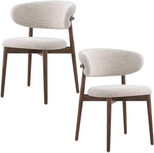 Vista 15 de YVYKFZD Juego de sillas de comedor, sillas de cocina de madera maciza, silla de comedor tapizada con respaldo curvo, silla de sala de estar sin Gris