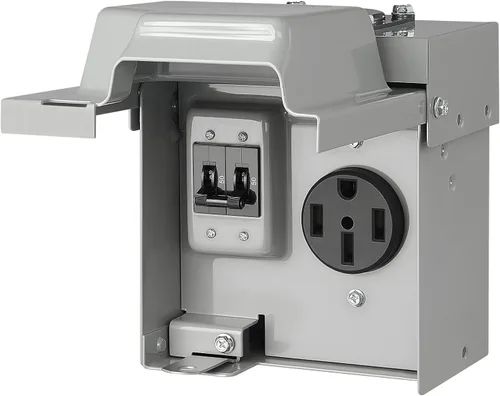 Vista 10 de SURAIELEC Caja de salida RV con protección contra sobretensiones 10800J, panel de toma de corriente temporal con disyuntor, resistente a