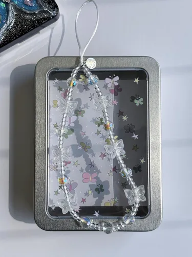 Vista 91 de Drawwind Correa con cuentas para teléfono con pulsera universal, cordón para teléfono celular lindo, pulsera de muñeca con cuentas, cadena de hilo
