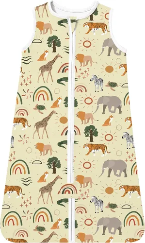 Vista 22 de TotAha Toddler Sleep Sack 2T-4T 0.5 TOG Wearable Blanket Sleeping Bag Safari de África