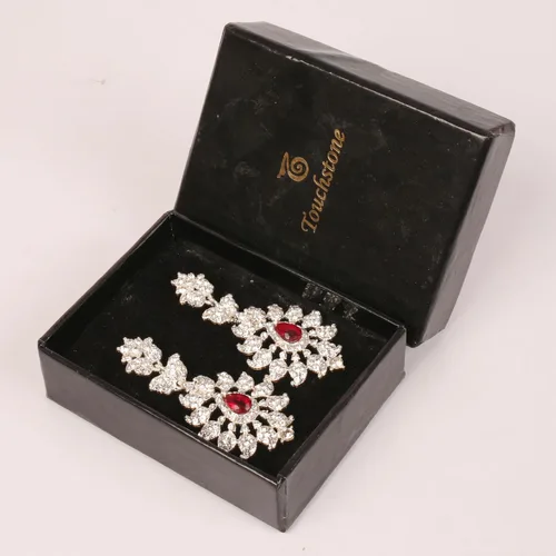 Vista 5 de Touchstone Indian Bollywood - Aretes de joyería para mujer con cristales austriacos