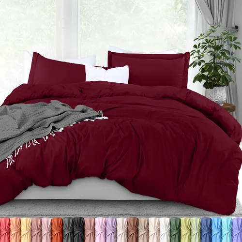 Vista 40 de Utopia Bedding Juego de funda de edredón tamaño individual - 2 piezas con cierre de cremallera - 1 funda de edredón 68X90 pulgadas y 1 funda de Beige