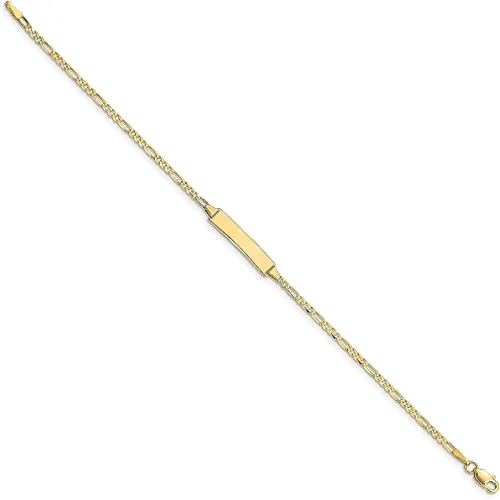 Vista 2 de ICE CARATS 14k Yellow Gold Baby Figaro Id Bracelet Fine Jewelry For Women Gifts For Her