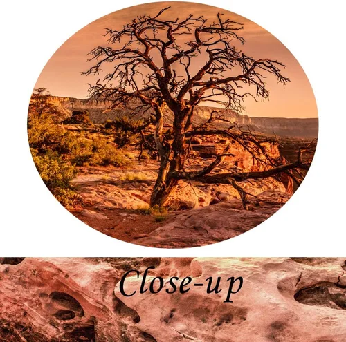 Vista 5 de KREATIVE ARTS Lienzo grande para pared, hermoso paisaje del Parque Nacional del Gran Cañón, Arizona, Estados Unidos, fotos panorámicas de puesta