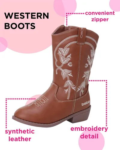 Vista 2 de bebe Botas vaqueras para niñas Botas vaqueras clásicas del oeste (niñoniña)