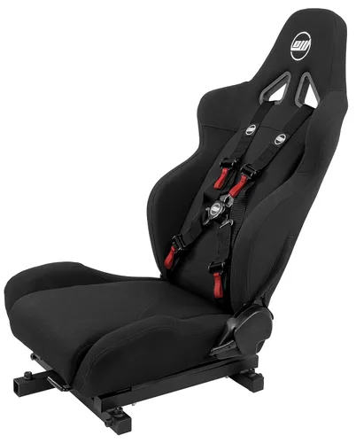 Vista 6 de OpenWheeler Racing and Flight Simulation Cockpit Four Point Harness. Virtual Reality add-on. Black