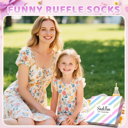Vista 7 de sockfun Calcetines con volantes para bebé, calcetines de encaje con volantes para niños pequeños y niñas