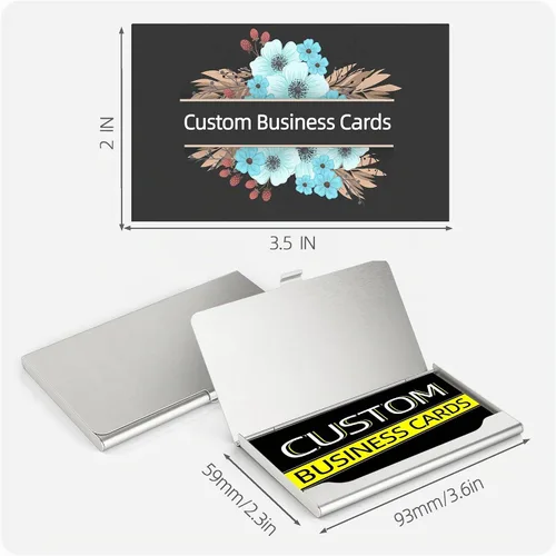 Vista 3 de Tarjetas de visita personalizadas con tu logo, personalizables 100 piezas de impresión de doble cara, personalizadas para pequeñas tarjetas de 300
