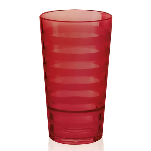 Vista 5 de G.E.T. SW-1512-CL - Vaso de plástico opaco a rayas, sin BPA, 12 onzas, transparente (juego de 12)