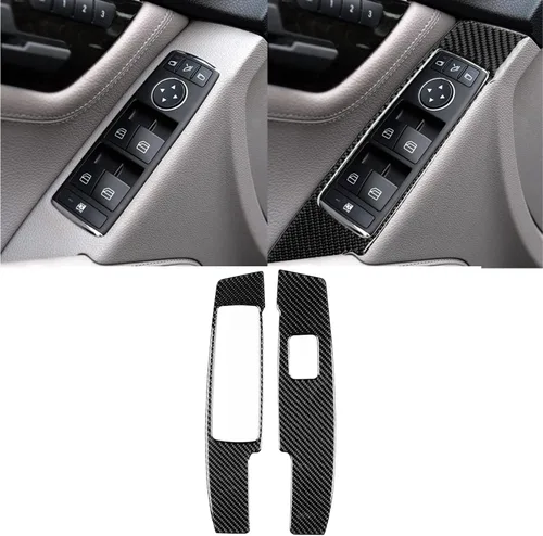 Vista 15 de para Mercedes-Benz Clase C W204 2011-2013 Real Cubierta de Panel de Fibra de Carbono Suave para Aire Acondicionado, Adhesivo de Marco de Panel