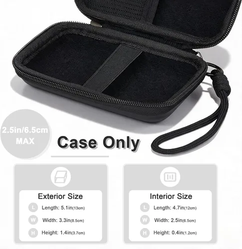 Vista 2 de Leayjeen Funda rígida EVA para reproductor de MP3 MP4 Innioasis, color negro