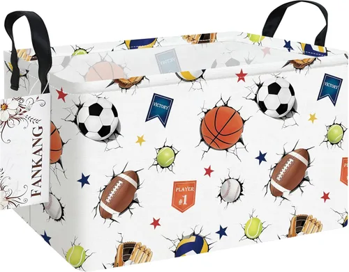 Vista 18 de Canasta plegable de almacenamiento para guardería, con revestimiento de polietileno impermeable, de grand tamaño, para niños y niñas, oficina