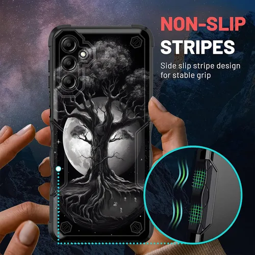 Vista 180 de Funda para Galaxy A14 5G, [Doble Capa][Protección contra Caídas de Grado Militar de 10 Pies] [Antideslizante] Funda Resistente a Prueba de Golpes