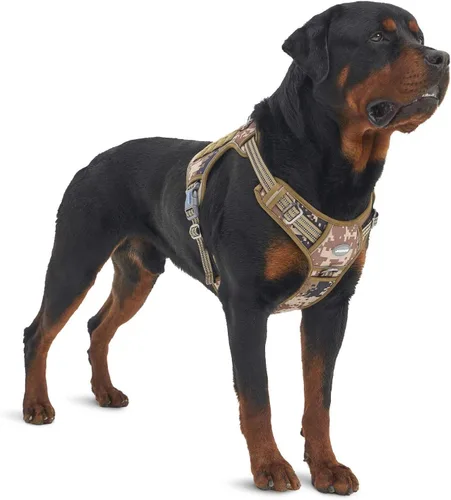 Vista 48 de Auroth - Arnés táctico para perros pequeños y medianos, sin tirones, arnés ajustable para mascotas, reflectante, K9, entrenamiento, trabajo