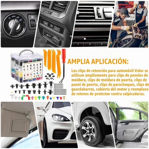 Vista 6 de Uolor - Kit de 1240 clips de retención de empuje para coche y cierres automáticos, 32 tamaños más populares, remaches de defensa de parachoques
