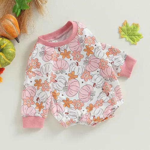 Vista 3 de Traje de bebé niña de San Patricio Nweborn, sudadera de manga larga, mameluco lindo con cuello redondo
