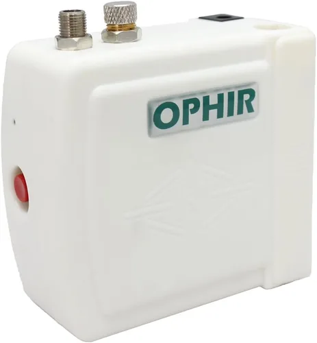 Vista 2 de OPHIR Mini kit de compresor de aire portátil con cepillo de limpieza, pistola pulverizadora ajustable para manualidades de modelos Hobby (blanco)