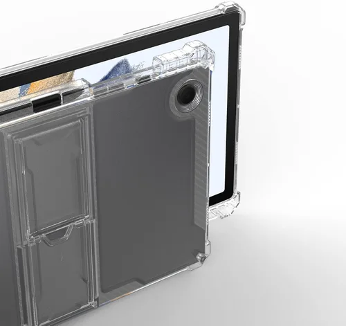 Vista 4 de Dteck Funda transparente delgada de 8.7 pulgadas con soporte y ranura para soporte para bolígrafo, esquinas reforzadas a prueba de golpes, para #00