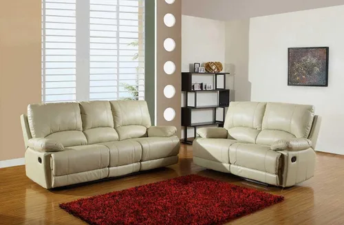 Vista 13 de Blackjack Furniture Brantley Collection - Sofá biplaza reclinable tapizado de cuero con consola, asientos acolchados de felpa con bobina Marrón