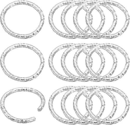 Vista 12 de PATIKIL Anillo con dije de copa de vino de 0.05 x 0.59 pulgadas, paquete de 100 aretes de metal con cuentas trenzadas, anillos abiertos, dorado