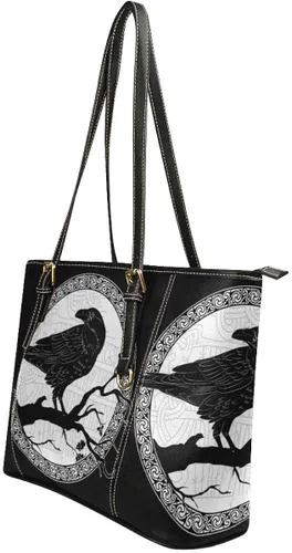 Vista 2 de InterestPrint Bolso de hombro casual de cuero PU para mujer