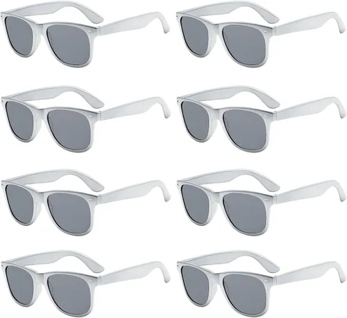 Vista 153 de Suministros para regalos de fiesta de colores neón Paquete de 8 gafas de sol unisex