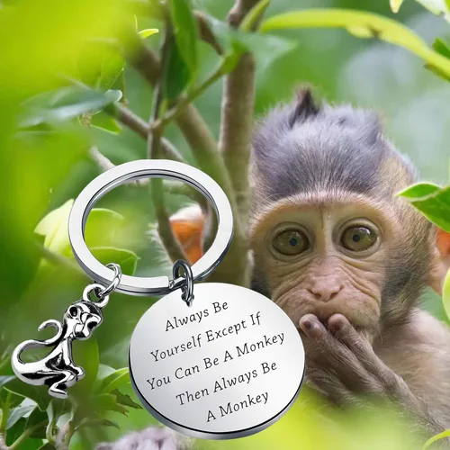 Vista 7 de Lindo llavero de joyería de mono regalo para mujeres y hombres