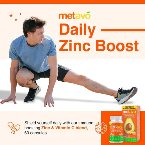 Vista 7 de Metavo Salud inmunológica: suplemento natural de apoyo inmunológico, suplementos esenciales de zinc para hombres y mujeres enriquecidos con vitamina