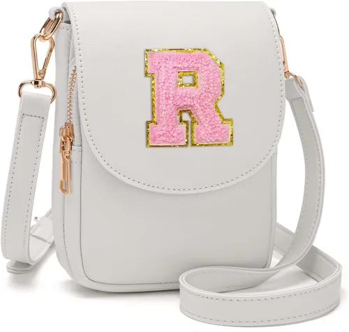 Vista 72 de Viverte Bolso Cruzado para Niñas Adolescentes Pequeñas, Bolso Inicial para Celular, Pequeña Cartera para Niños Pequeños, Bolso de Cuero con Tres