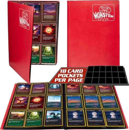 Vista 9 de Monster Binder - Álbum de tarjeta coleccionables, 9 bolsillos para tarjetas, retiene 360 de Yugioh, Magic, y Pokémon, Matte Teal Verde azulado mate