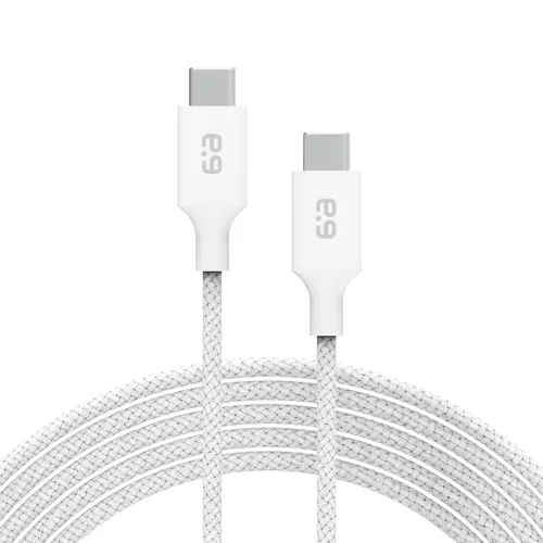 Vista 5 de PureGear Cable trenzado USB-C a C (4 pies), cable de carga de alimentación para iPhone Air, 17, 17Pro, 17ProMax, 16, 15, MacBook, iPad Pro 2020