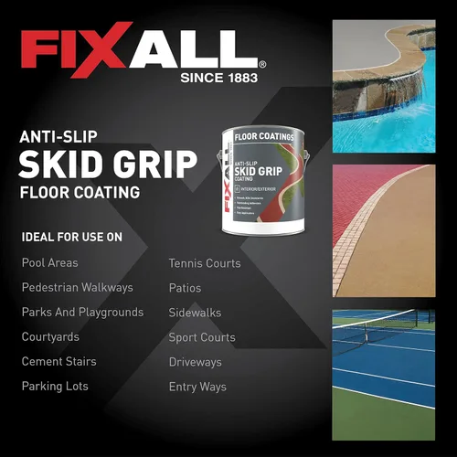 Vista 7 de FIXALL Skid-Grip Pintura para acabado antideslizante 100% acrílica con textura