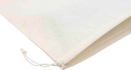 Vista 7 de Bolsas de 100 % algodón, muselina, con cordón ajustable para almacenamiento, 12 unidades, regalo para la despensa, Casual, Blanco