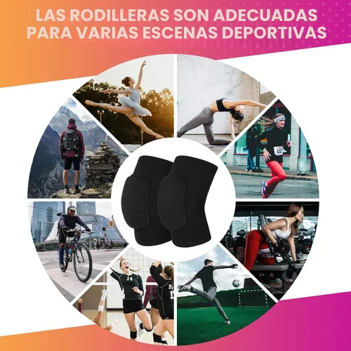 Vista 6 de HISFFOG Rodilleras de voleibol para mujeres, hombres, jóvenes, niñas, niños, rodilleras para voleibol, baloncesto, fútbol, baile, yoga, tenis